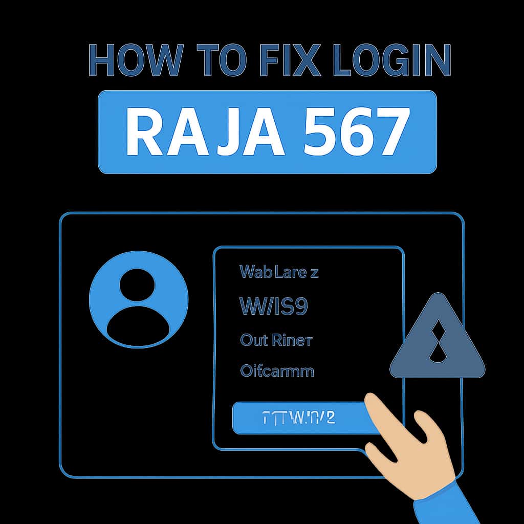 Diagram illustrating the steps to fix Raja 567 login issues.