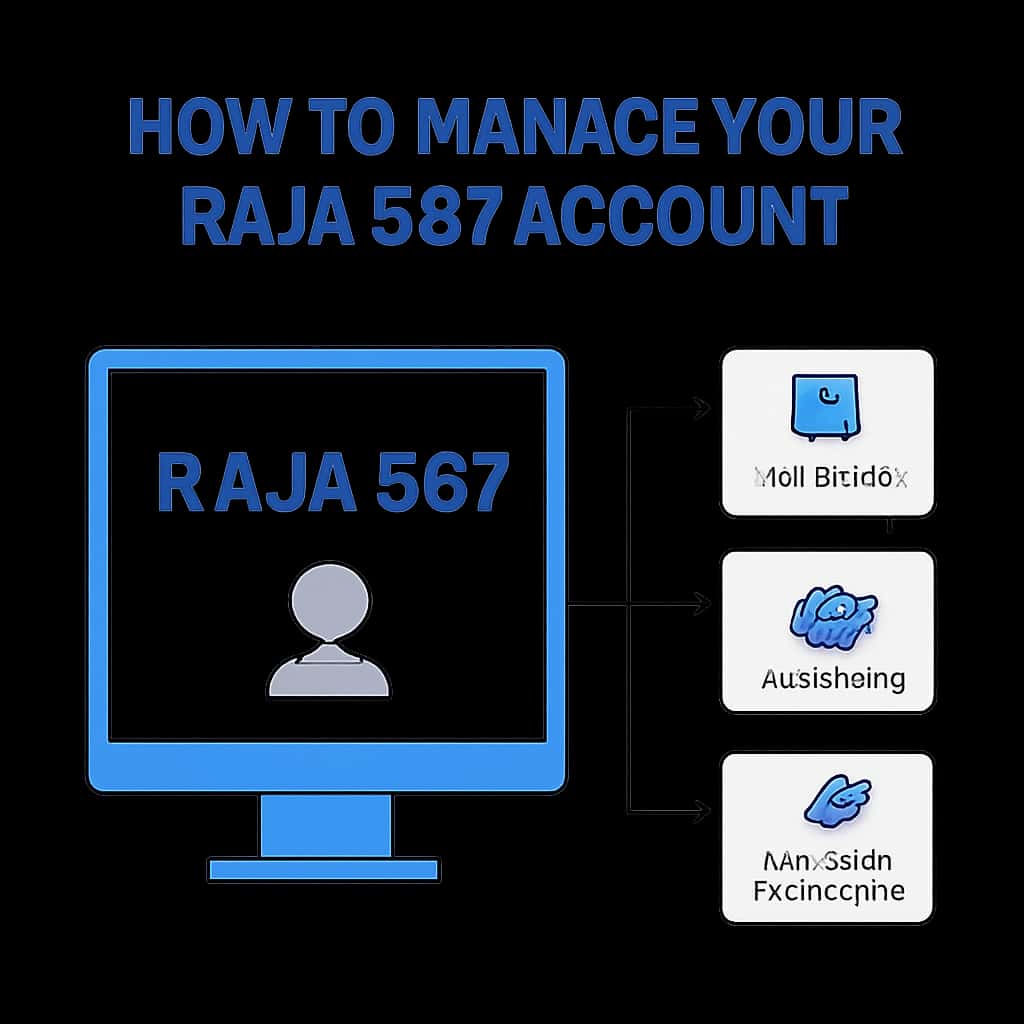 An educational diagram illustrating steps for managing a Raja 567 account effectively.