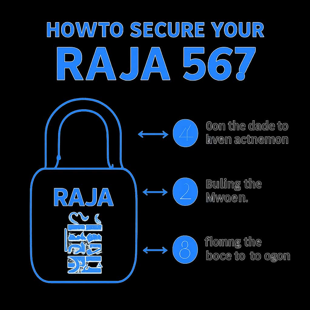 Diagram illustrating security steps for Raja 567.