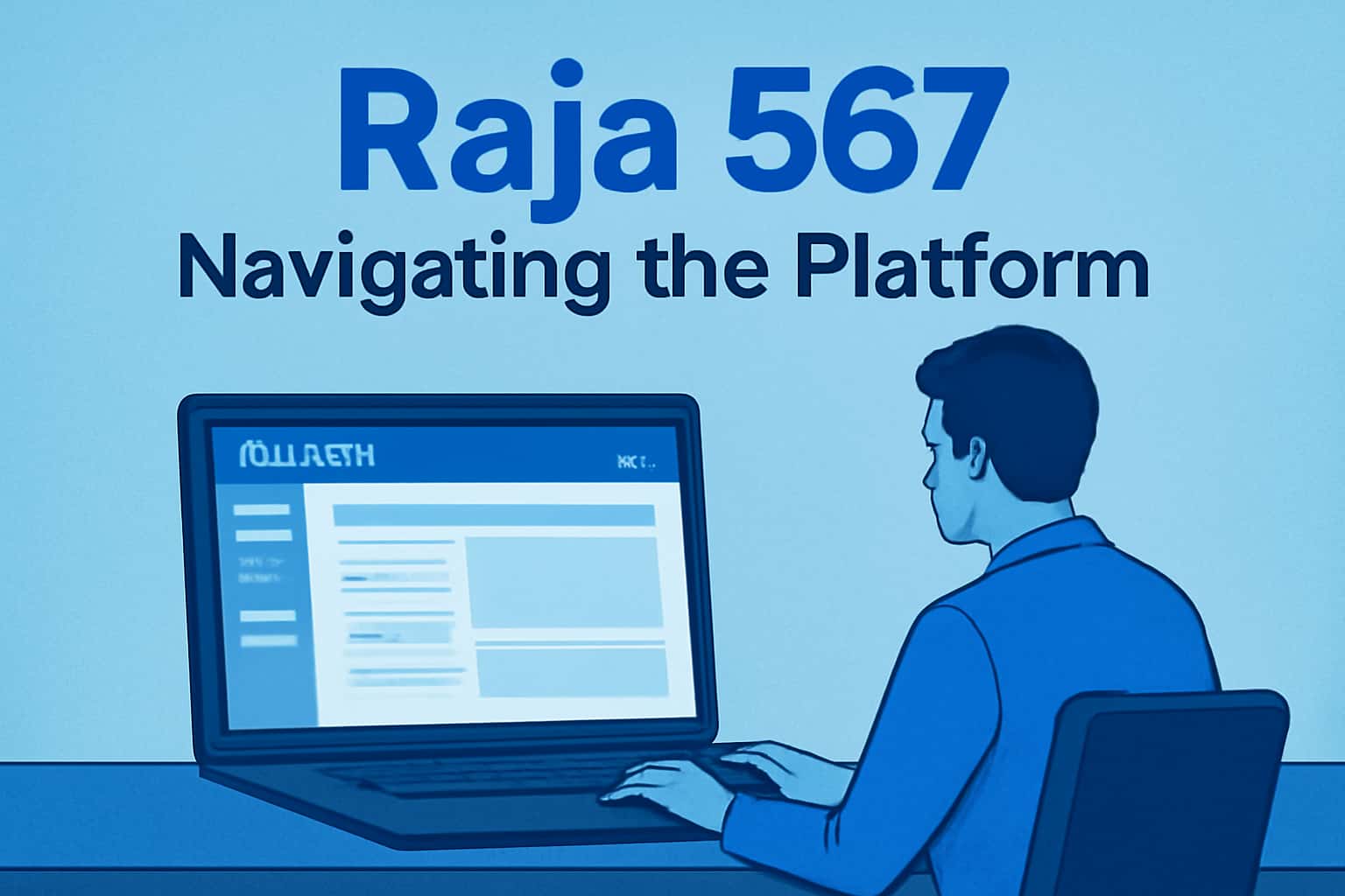 An informative scene illustrating navigation elements of the Raja 567 platform.