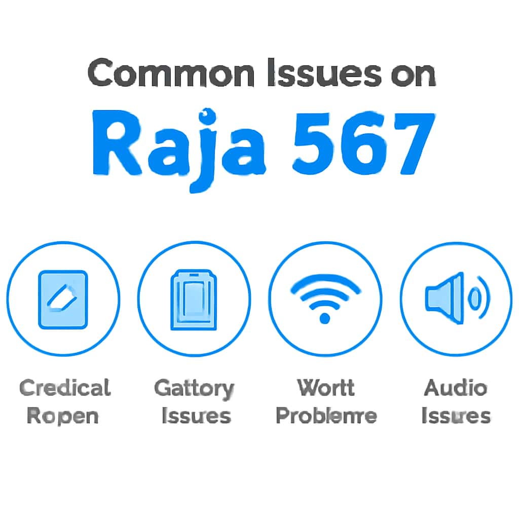 An educational diagram outlining common issues on Raja 567.