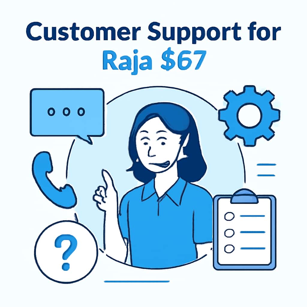 An educational diagram about Raja 567 customer support.