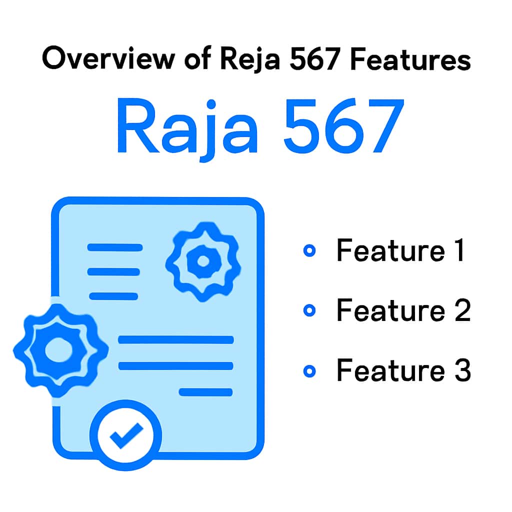 An educational illustration of Raja 567 features.