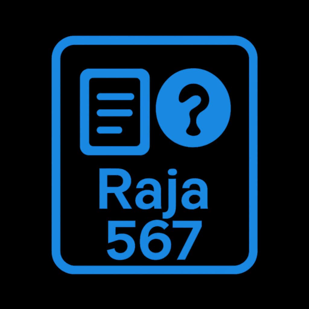 A simple badge representing Raja 567 features.