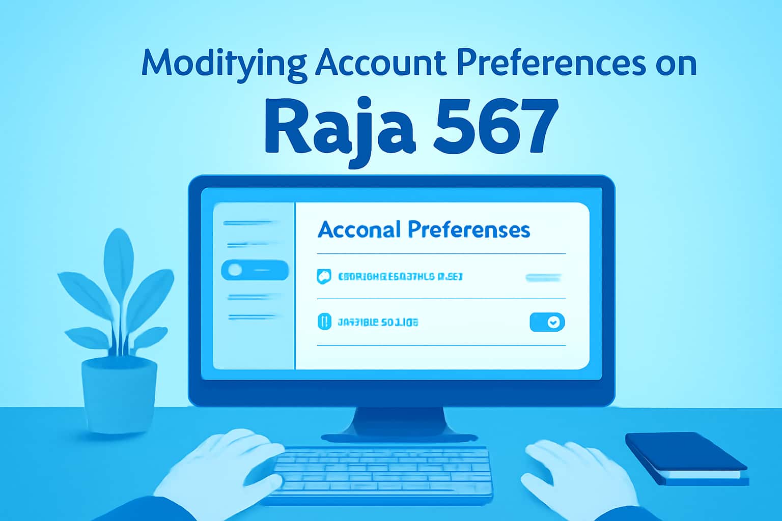 A professional scene illustrating the concept of modifying account preferences on Raja 567.