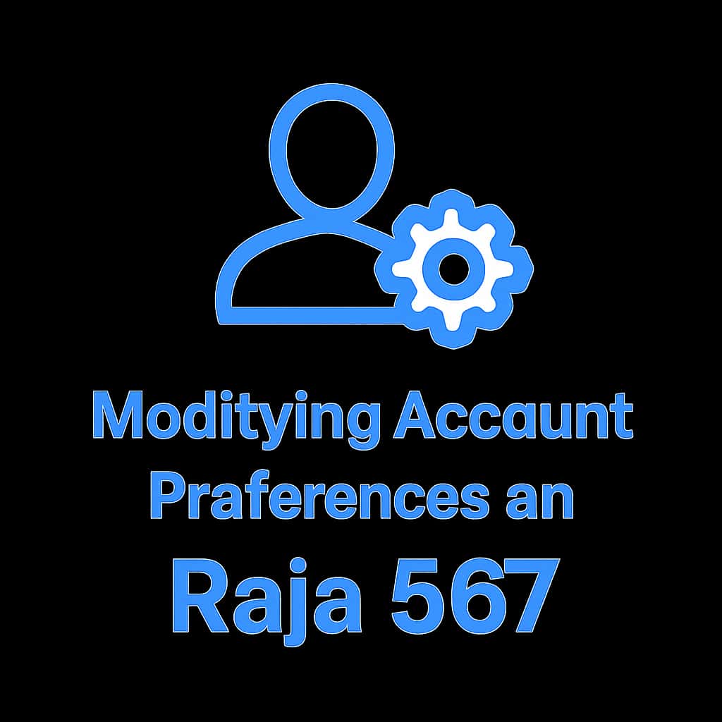 An icon representing account preferences modification on Raja 567.