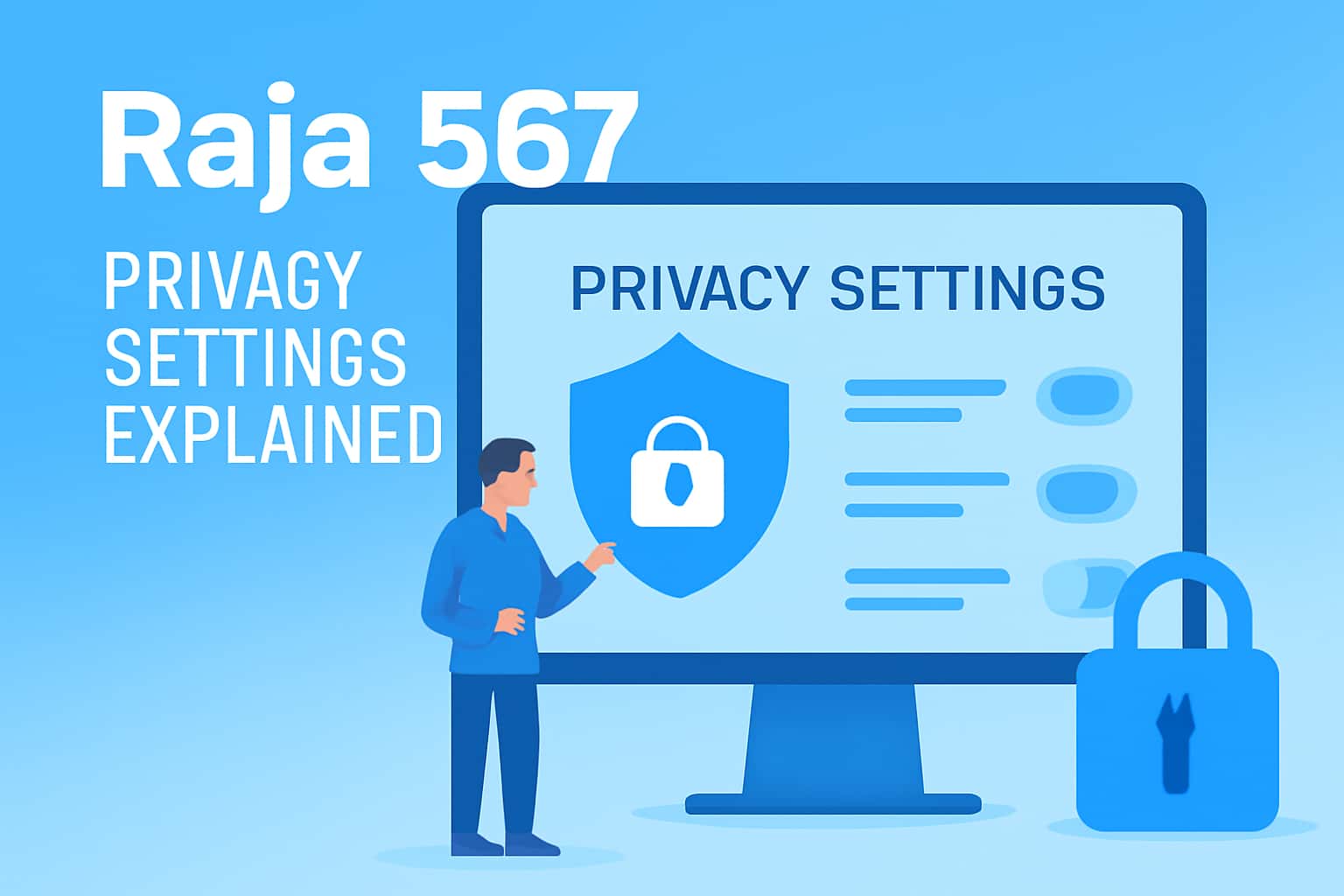 Informational graphic illustrating Raja 567 Privacy Settings.