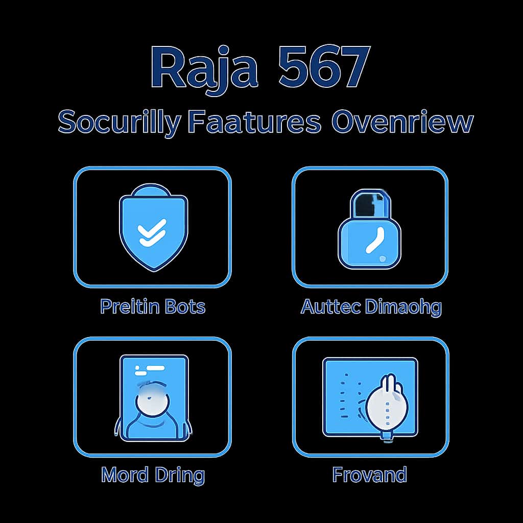 A diagram illustrating Raja 567's security features.