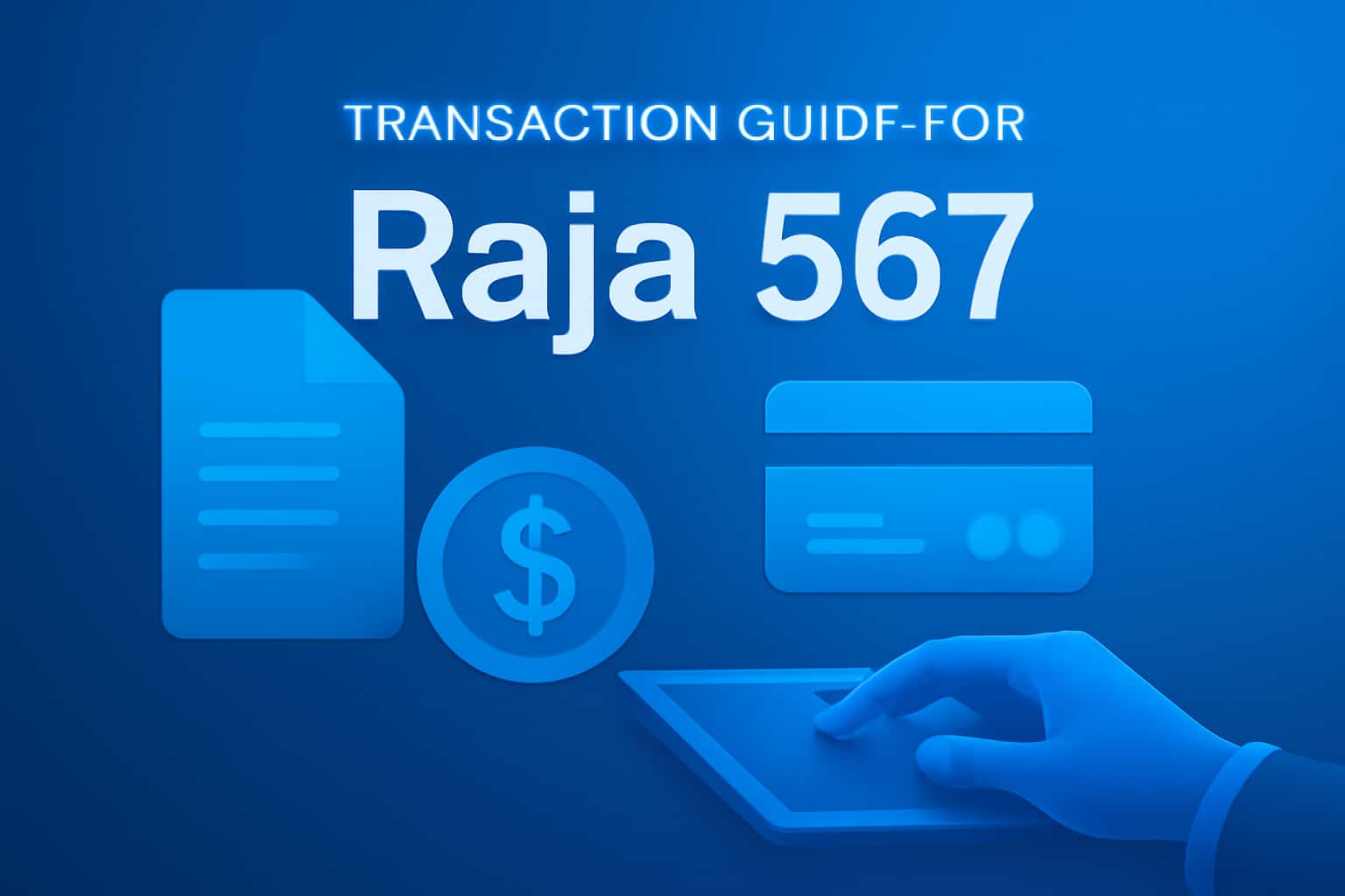 An educational scene illustrating the transaction process for Raja 567.