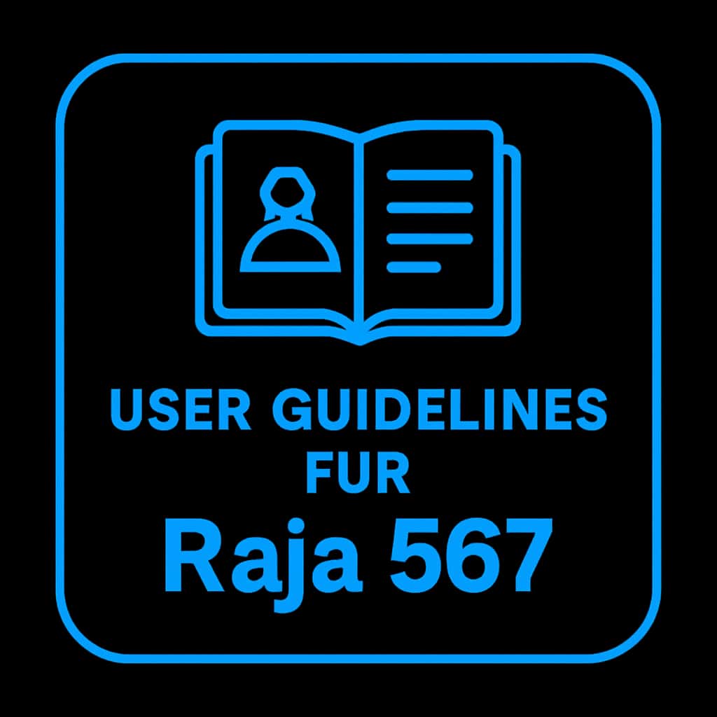 A professional badge symbolizing the User Guidelines for Raja 567.