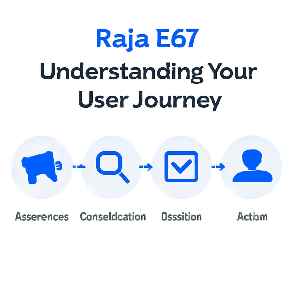 An educational diagram outlining Raja 567 user journey.